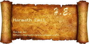 Harmath Emil névjegykártya